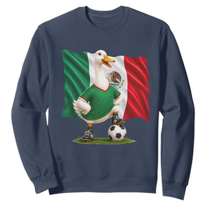 Merlin the Duck Mexico Flag Soccer Player Sweatshirt Mexican Pride Football Fans