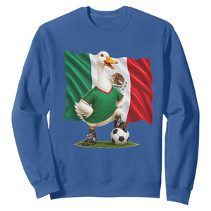 Merlin the Duck Mexico Flag Soccer Player Sweatshirt Mexican Pride Football Fans