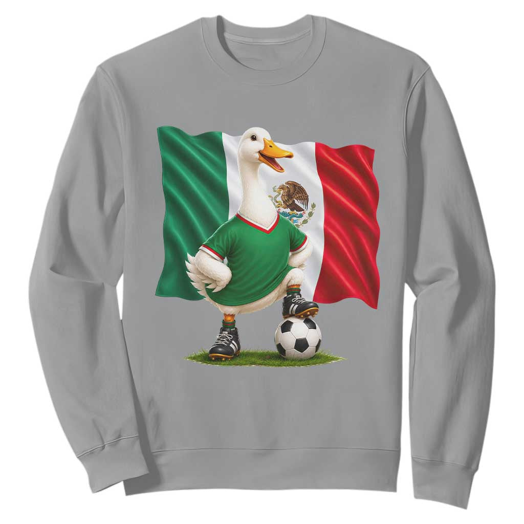 Merlin the Duck Mexico Flag Soccer Player Sweatshirt Mexican Pride Football Fans