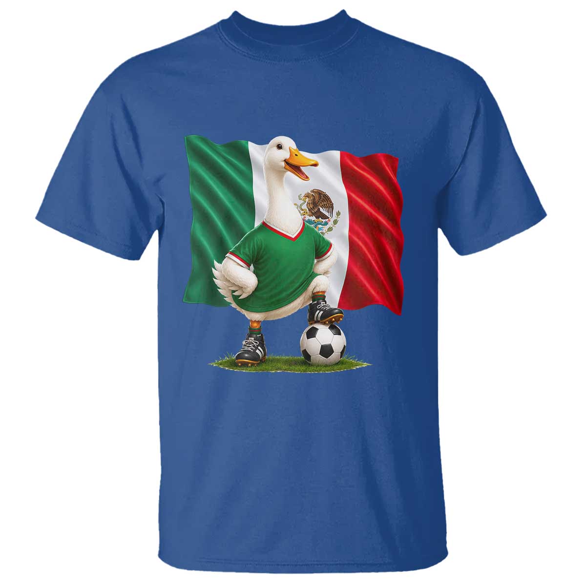 Merlin the Duck Mexico Flag Soccer Player T Shirt Mexican Pride Football Fans