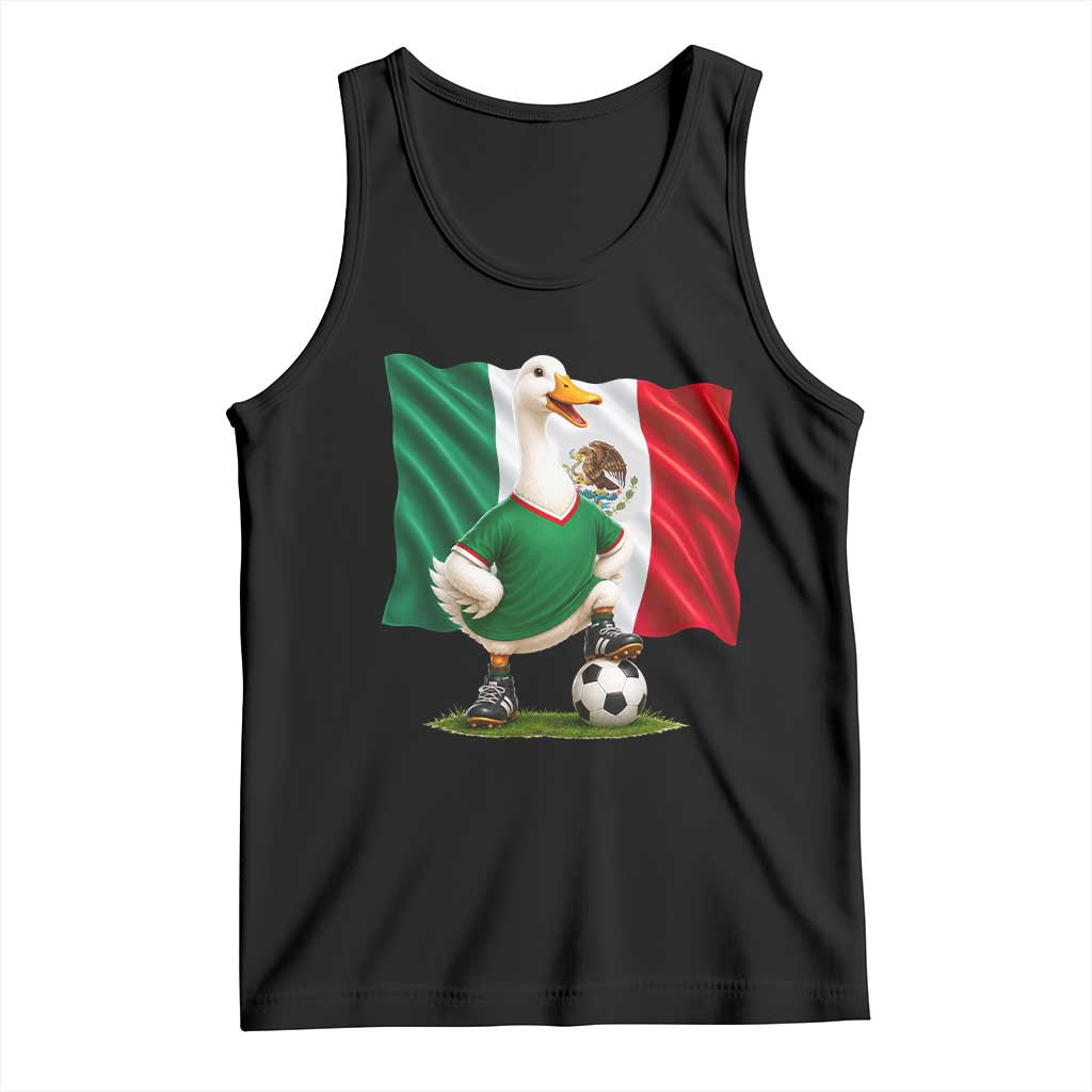 Merlin the Duck Mexico Flag Soccer Player Tank Top Mexican Pride Football Fans TS02 Black Print Your Wear