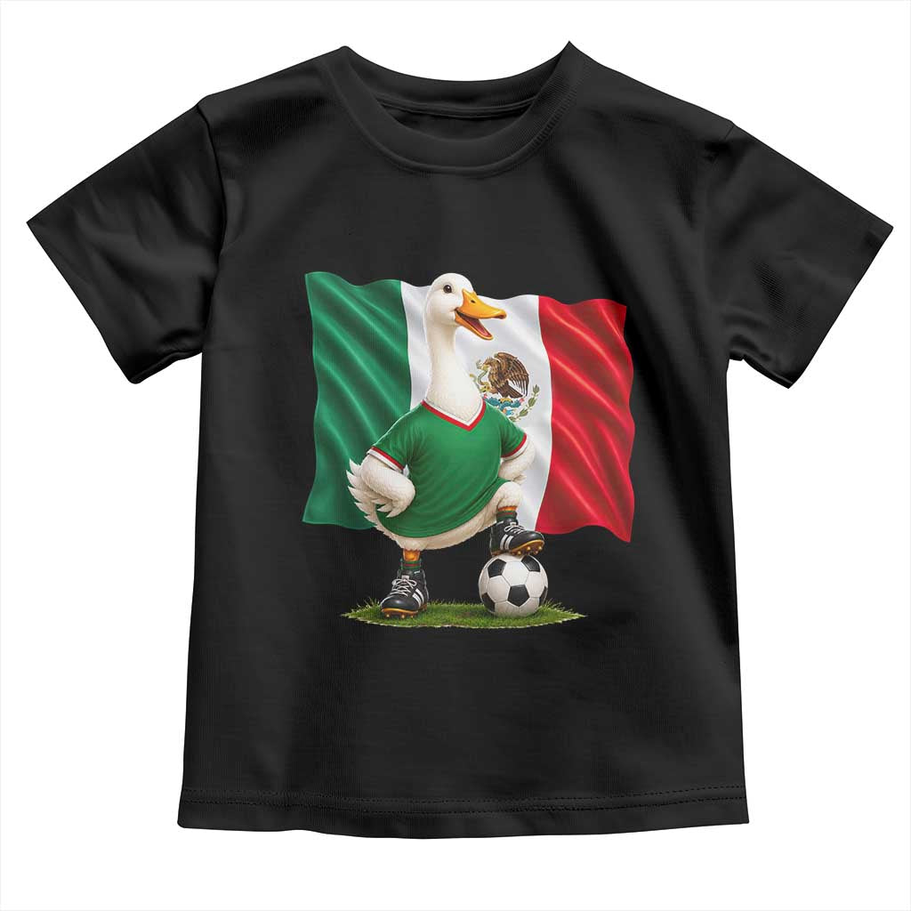 Merlin the Duck Mexico Flag Soccer Player Toddler T Shirt Mexican Pride Football Fans