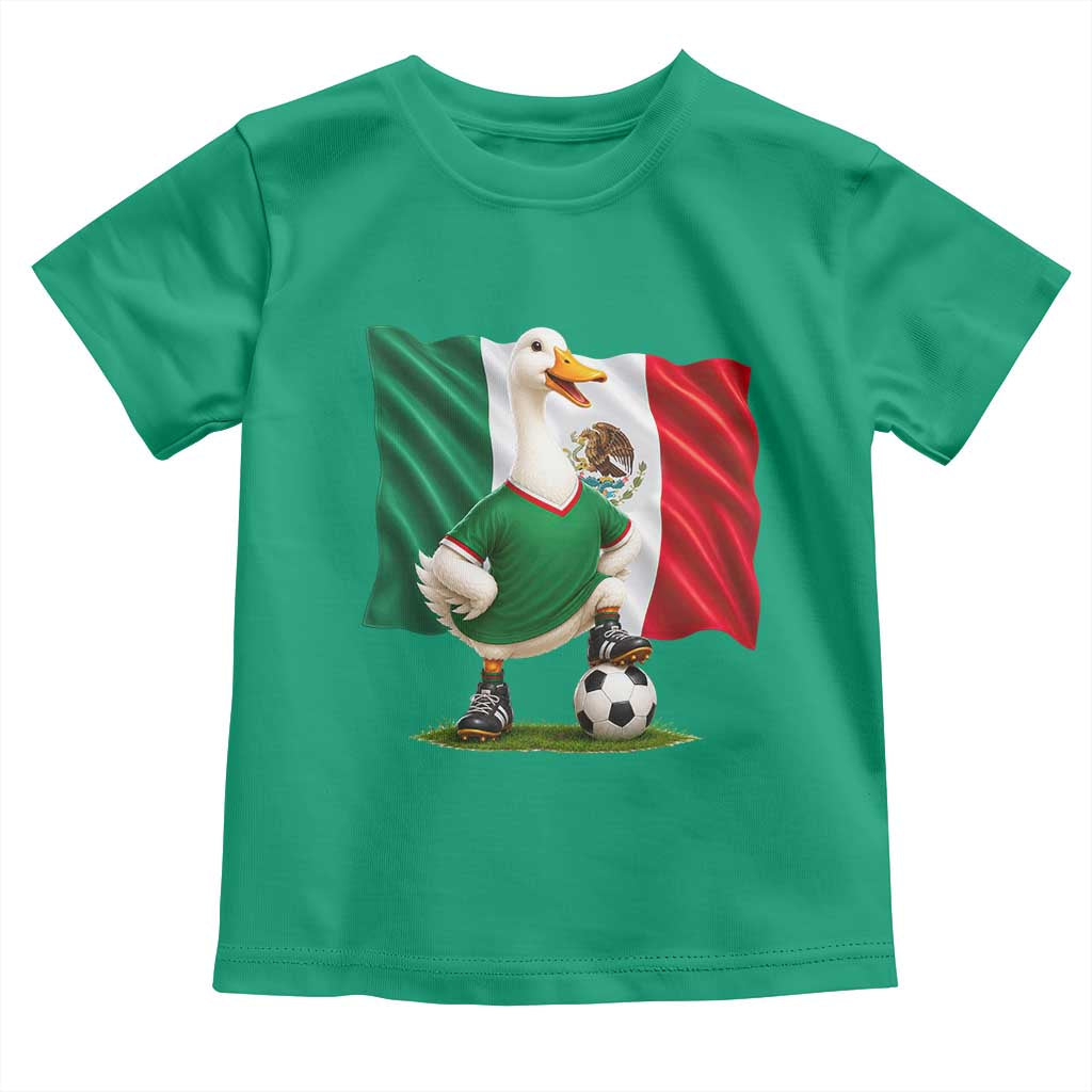 Merlin the Duck Mexico Flag Soccer Player Toddler T Shirt Mexican Pride Football Fans