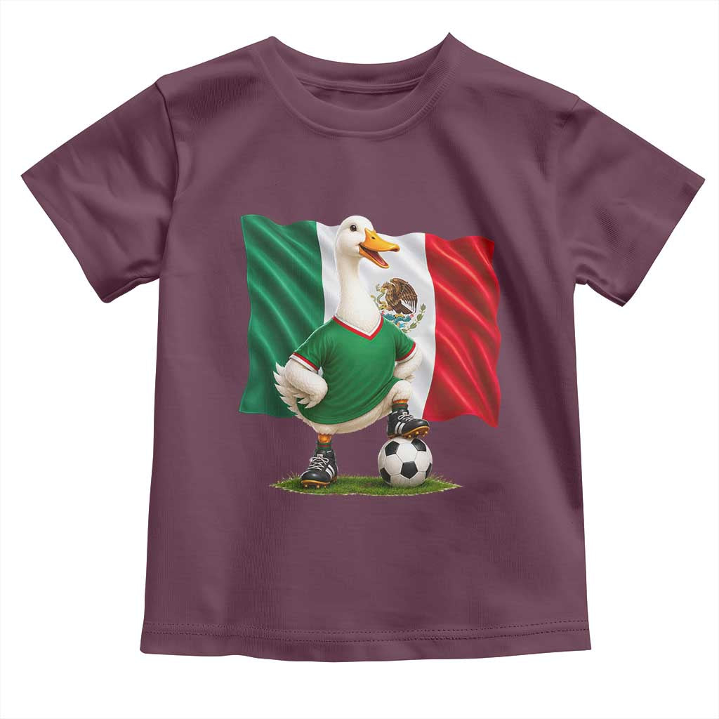 Merlin the Duck Mexico Flag Soccer Player Toddler T Shirt Mexican Pride Football Fans