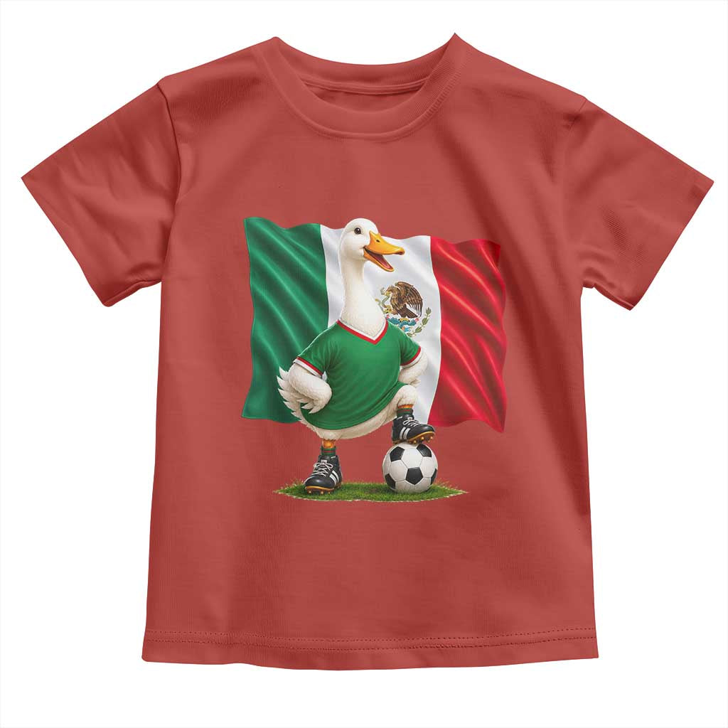Merlin the Duck Mexico Flag Soccer Player Toddler T Shirt Mexican Pride Football Fans
