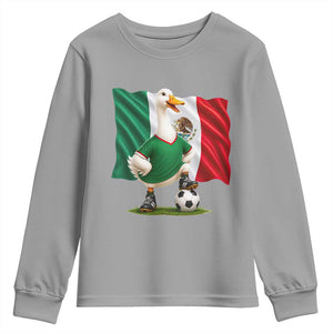 Merlin the Duck Mexico Flag Soccer Player Youth Sweatshirt Mexican Pride Football Fans