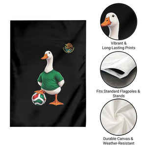Merlin the Duck Soccer Player Mexico Fans Garden Flag Mexican Sports Futbol Lovers Viral Animal in Green Jersey Graphic