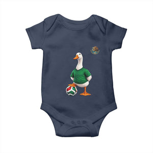 Merlin the Duck Soccer Player Mexico Fans Baby Onesie Mexican Sports Futbol Lovers Viral Animal in Green Jersey Graphic