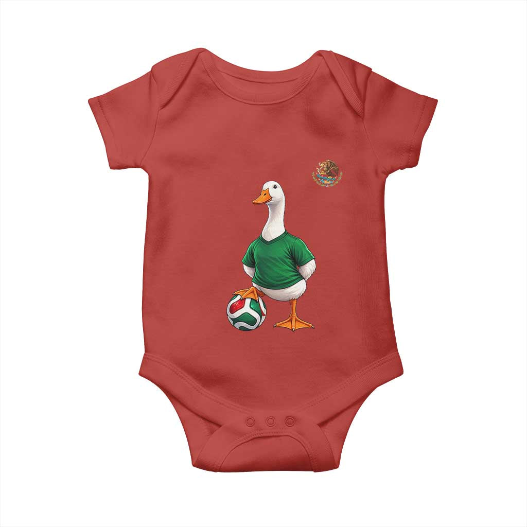 Merlin the Duck Soccer Player Mexico Fans Baby Onesie Mexican Sports Futbol Lovers Viral Animal in Green Jersey Graphic
