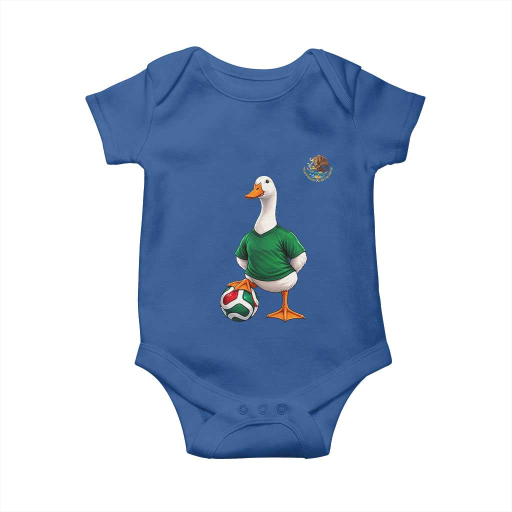Merlin the Duck Soccer Player Mexico Fans Baby Onesie Mexican Sports Futbol Lovers Viral Animal in Green Jersey Graphic