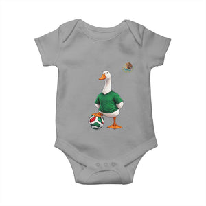 Merlin the Duck Soccer Player Mexico Fans Baby Onesie Mexican Sports Futbol Lovers Viral Animal in Green Jersey Graphic