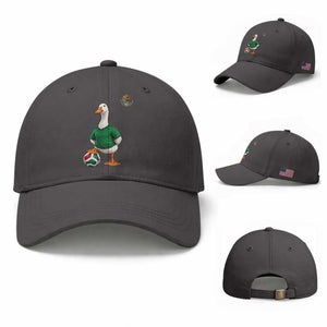 Merlin the Duck Soccer Player Mexico Fans Baseball Cap Mexican Sports Futbol Lovers Viral Animal in Green Jersey Graphic