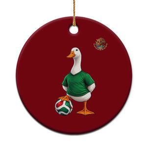 Merlin the Duck Soccer Player Mexico Fans Ceramic Ornament Mexican Sports Futbol Lovers Viral Animal in Green Jersey Graphic