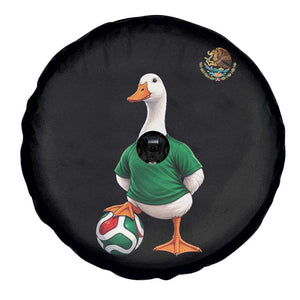 Merlin the Duck Soccer Player Mexico Fans Spare Tire Cover Mexican Sports Futbol Lovers Viral Animal in Green Jersey Graphic