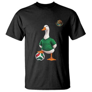 Merlin the Duck Soccer Player Mexico Fans T Shirt Mexican Sports Futbol Lovers Viral Animal in Green Jersey Graphic