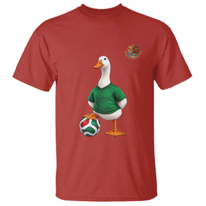 Merlin the Duck Soccer Player Mexico Fans T Shirt Mexican Sports Futbol Lovers Viral Animal in Green Jersey Graphic