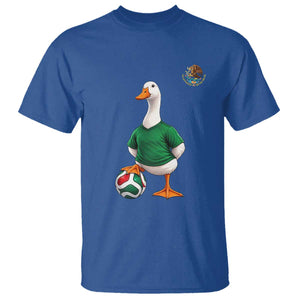 Merlin the Duck Soccer Player Mexico Fans T Shirt Mexican Sports Futbol Lovers Viral Animal in Green Jersey Graphic