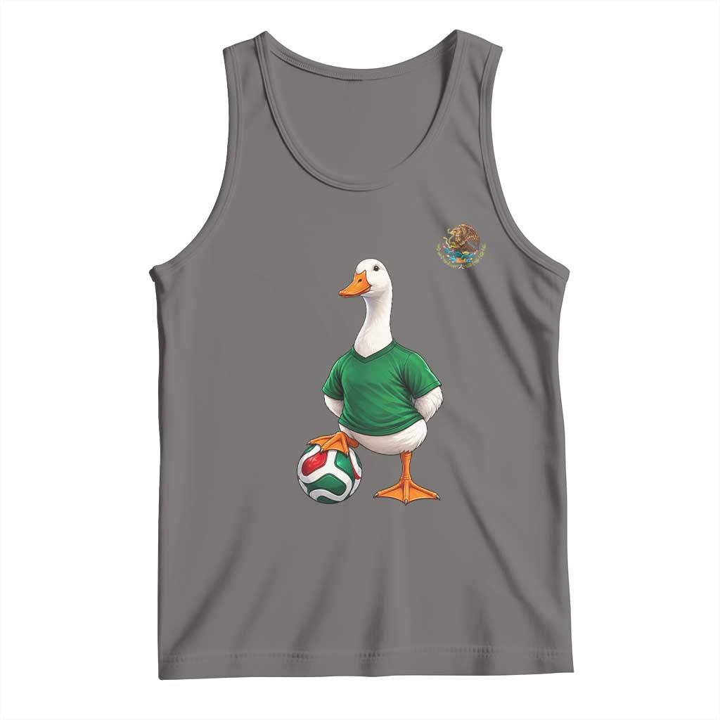 Merlin the Duck Soccer Player Mexico Fans Tank Top Mexican Sports Futbol Lovers Viral Animal in Green Jersey Graphic