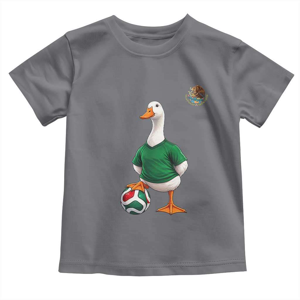 Merlin the Duck Soccer Player Mexico Fans Toddler T Shirt Mexican Sports Futbol Lovers Viral Animal in Green Jersey Graphic