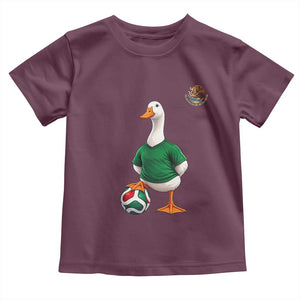 Merlin the Duck Soccer Player Mexico Fans Toddler T Shirt Mexican Sports Futbol Lovers Viral Animal in Green Jersey Graphic