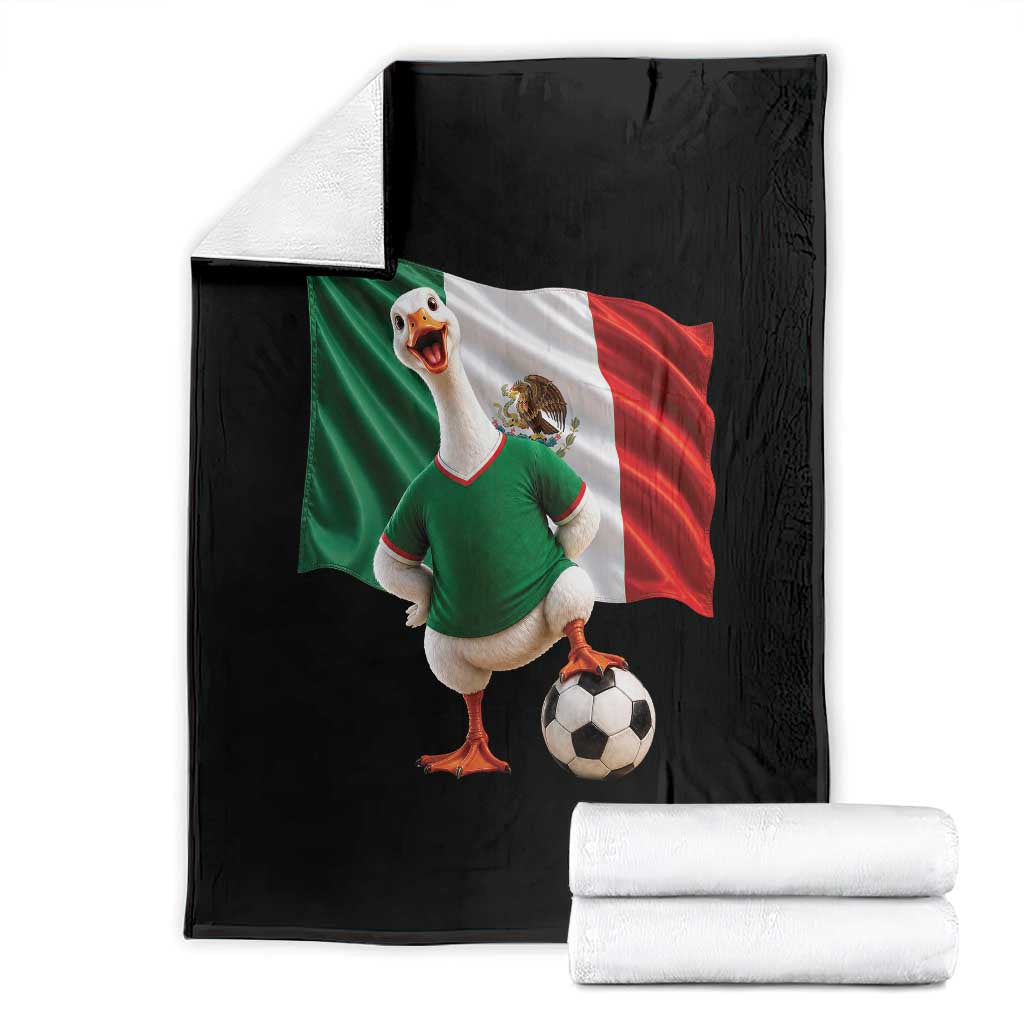 Funny Screaming Merlin the Duck Throw Blanket Mexico Soccer Flag Football Fans TS02 Black Print Your Wear
