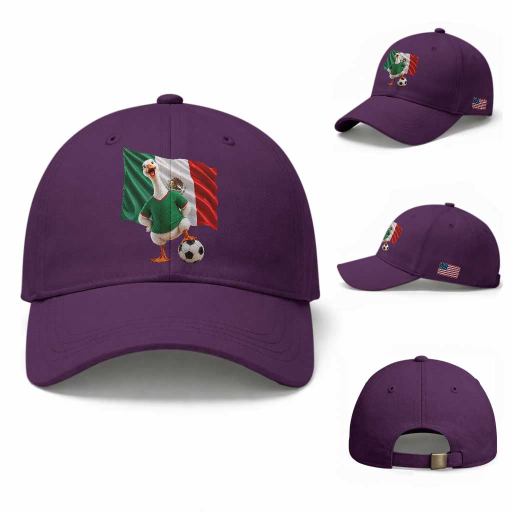 Funny Screaming Merlin the Duck Baseball Cap Mexico Soccer Flag Football Fans