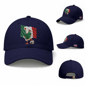 Funny Screaming Merlin the Duck Baseball Cap Mexico Soccer Flag Football Fans