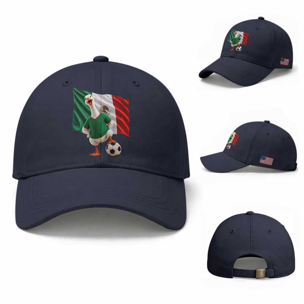 Funny Screaming Merlin the Duck Baseball Cap Mexico Soccer Flag Football Fans