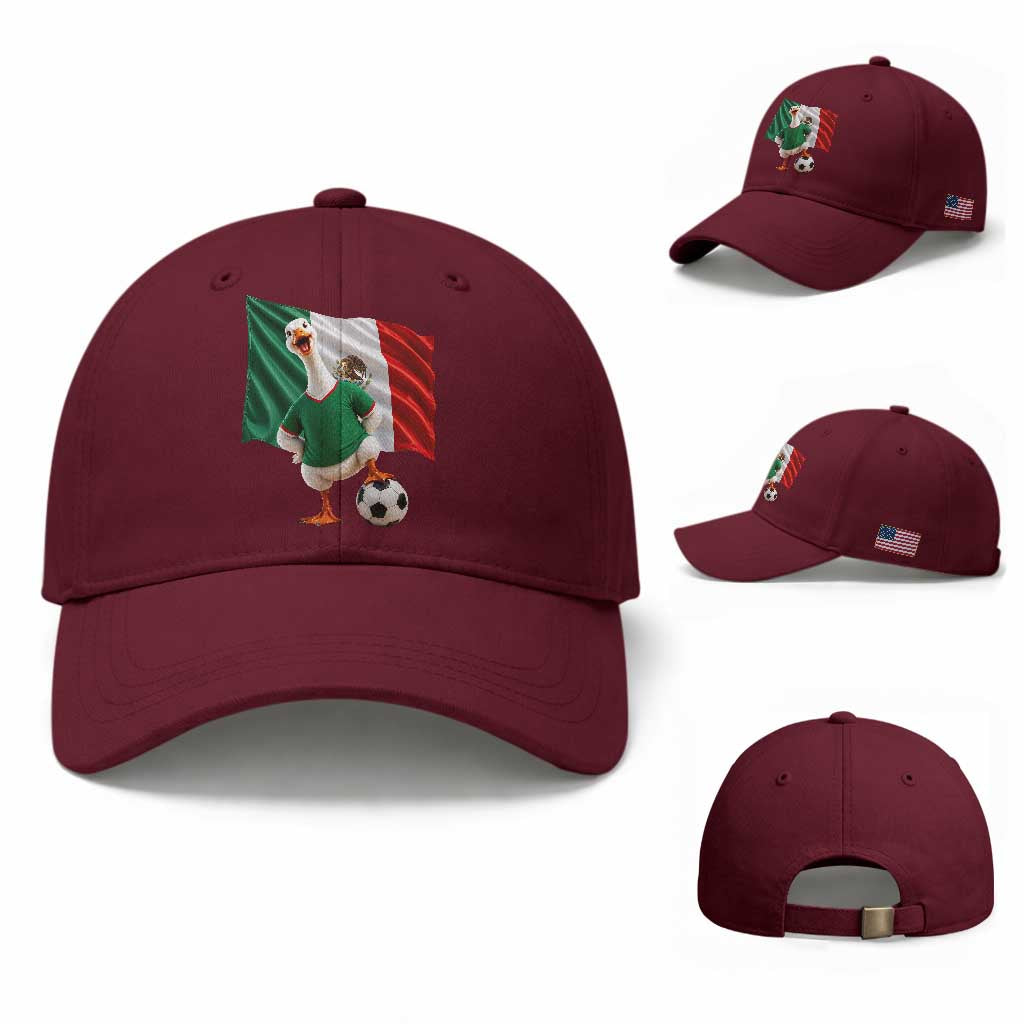 Funny Screaming Merlin the Duck Baseball Cap Mexico Soccer Flag Football Fans