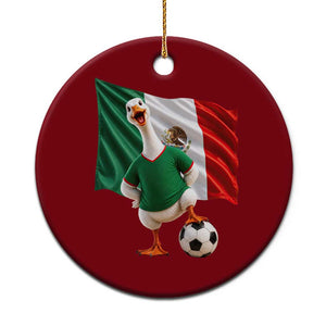 Funny Screaming Merlin the Duck Ceramic Ornament Mexico Soccer Flag Football Fans
