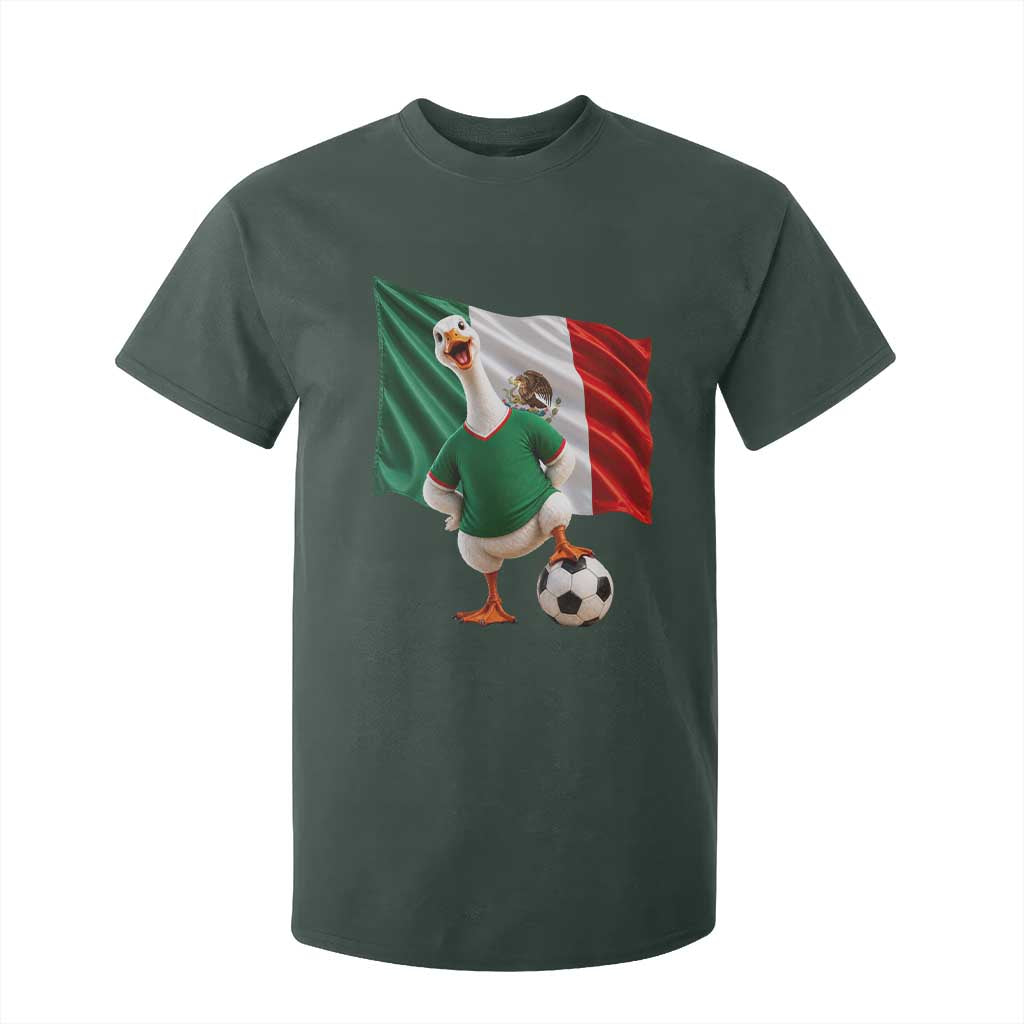 Funny Screaming Merlin the Duck T Shirt For Kid Mexico Soccer Flag Football Fans