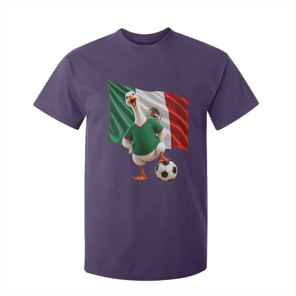 Funny Screaming Merlin the Duck T Shirt For Kid Mexico Soccer Flag Football Fans