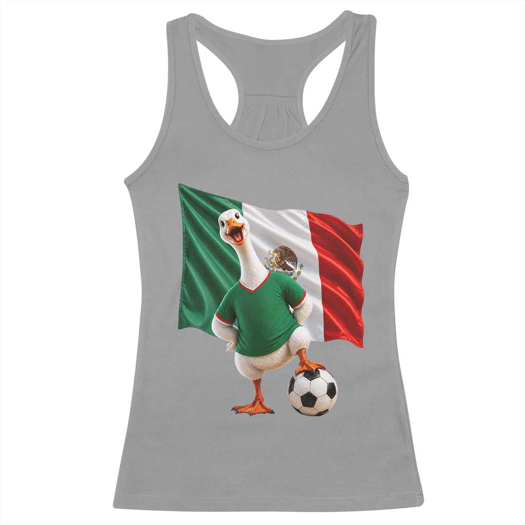 Funny Screaming Merlin the Duck Racerback Tank Top Mexico Soccer Flag Football Fans