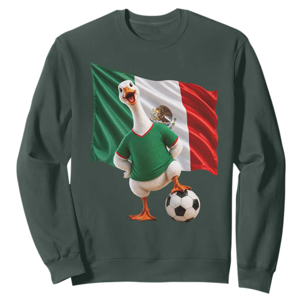 Funny Screaming Merlin the Duck Sweatshirt Mexico Soccer Flag Football Fans