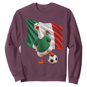 Funny Screaming Merlin the Duck Sweatshirt Mexico Soccer Flag Football Fans