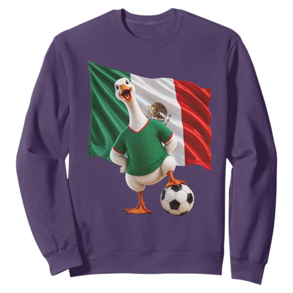 Funny Screaming Merlin the Duck Sweatshirt Mexico Soccer Flag Football Fans