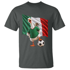 Funny Screaming Merlin the Duck T Shirt Mexico Soccer Flag Football Fans