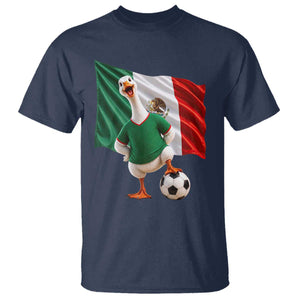 Funny Screaming Merlin the Duck T Shirt Mexico Soccer Flag Football Fans