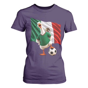 Funny Screaming Merlin the Duck T Shirt For Women Mexico Soccer Flag Football Fans