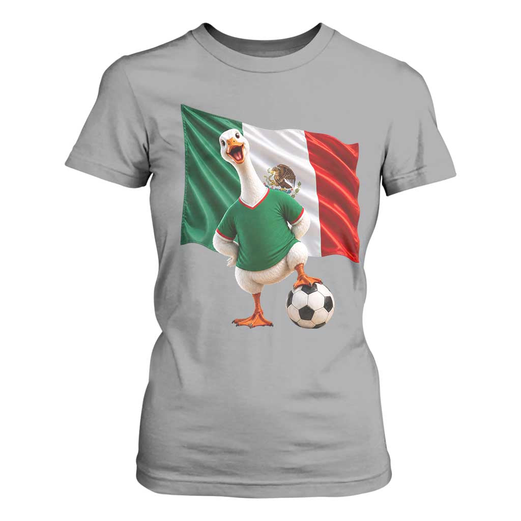 Funny Screaming Merlin the Duck T Shirt For Women Mexico Soccer Flag Football Fans