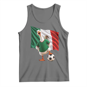 Funny Screaming Merlin the Duck Tank Top Mexico Soccer Flag Football Fans