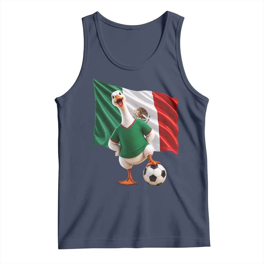 Funny Screaming Merlin the Duck Tank Top Mexico Soccer Flag Football Fans
