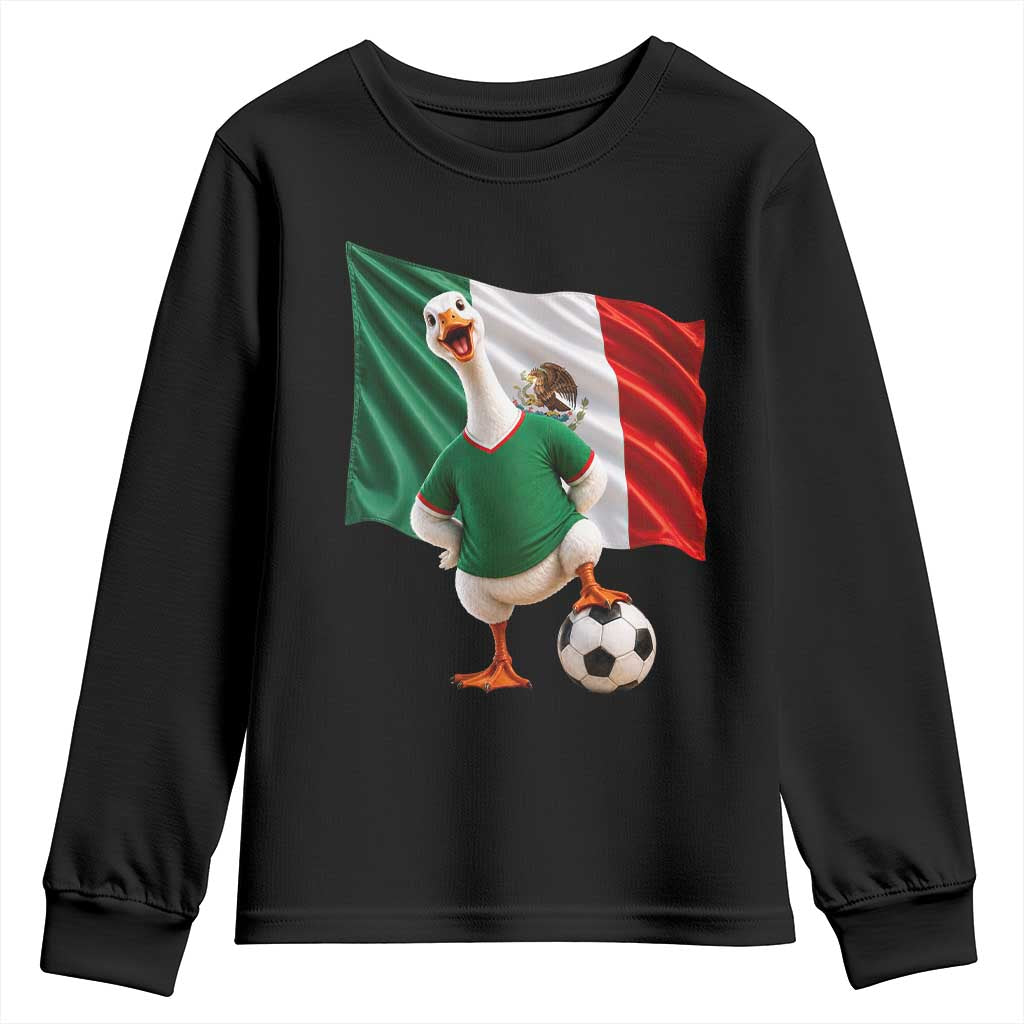 Funny Screaming Merlin the Duck Youth Sweatshirt Mexico Soccer Flag Football Fans