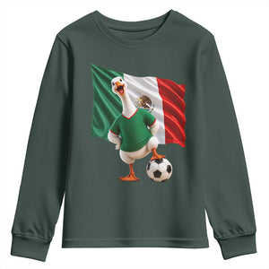 Funny Screaming Merlin the Duck Youth Sweatshirt Mexico Soccer Flag Football Fans