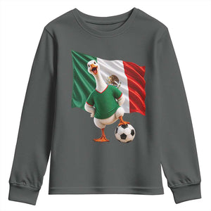 Funny Screaming Merlin the Duck Youth Sweatshirt Mexico Soccer Flag Football Fans