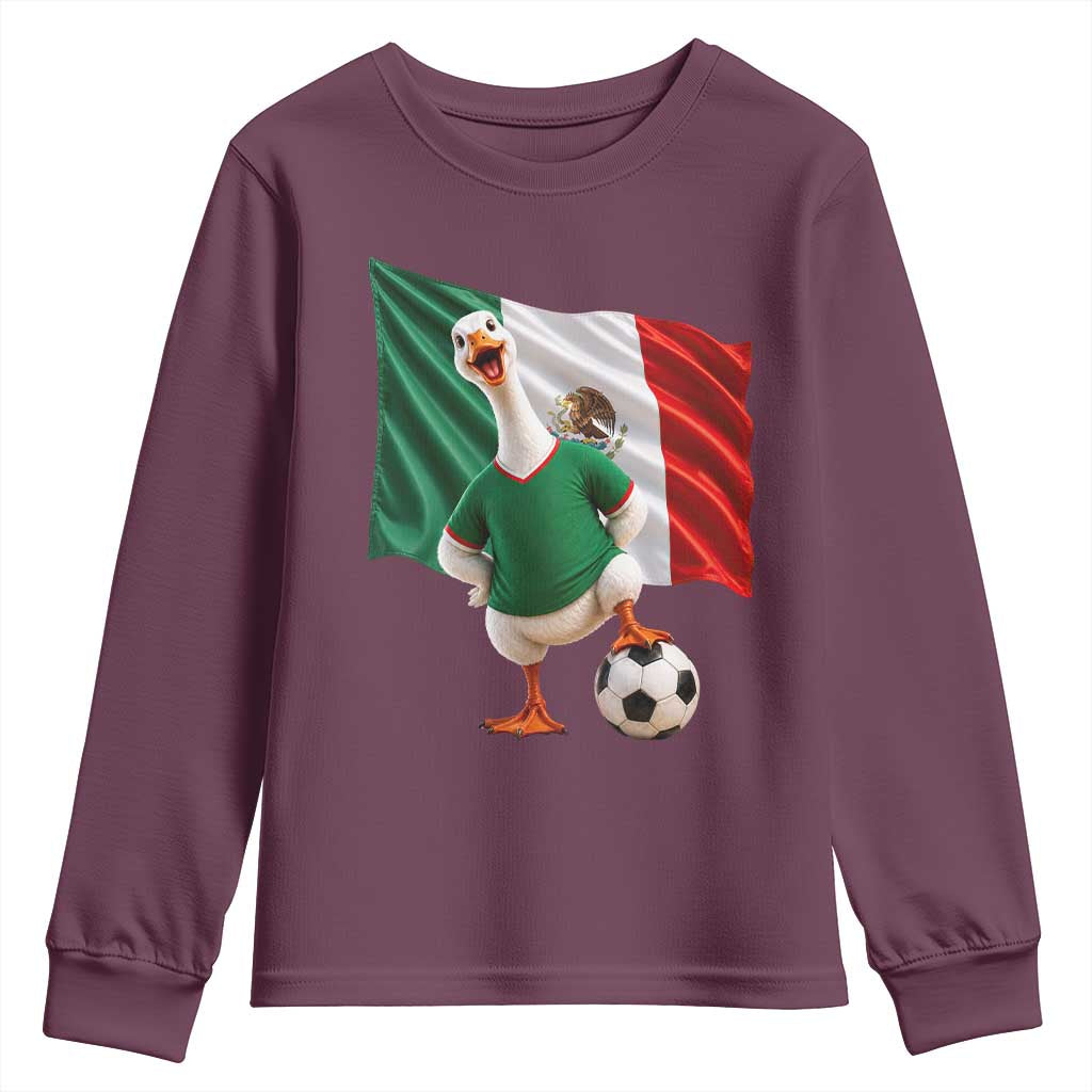 Funny Screaming Merlin the Duck Youth Sweatshirt Mexico Soccer Flag Football Fans