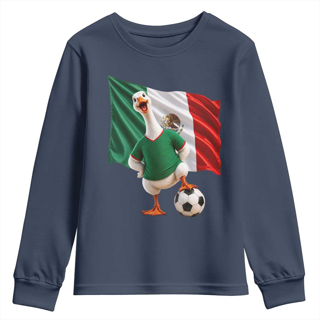 Funny Screaming Merlin the Duck Youth Sweatshirt Mexico Soccer Flag Football Fans