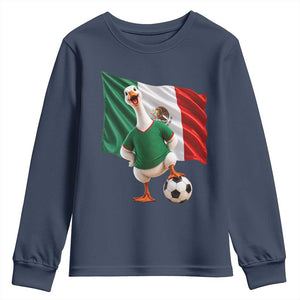 Funny Screaming Merlin the Duck Youth Sweatshirt Mexico Soccer Flag Football Fans