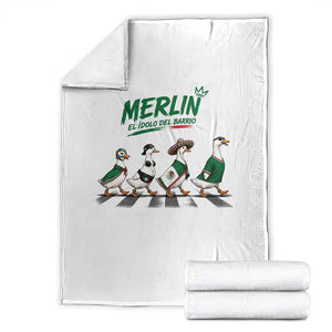 Merlin the Ducks Crosswalk Walk Parody Throw Blanket El Idolo Del Barrio Mexico Duck Soccer Football Fans