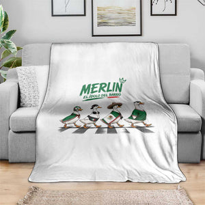 Merlin the Ducks Crosswalk Walk Parody Throw Blanket El Idolo Del Barrio Mexico Duck Soccer Football Fans